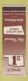 Matchbook Cover - First National Bank Vinita OK