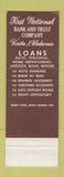 Matchbook Cover - First National Bank Vinita OK