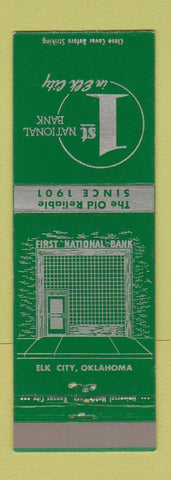 Matchbook Cover - 1st National Bank Elk City OK