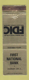 Matchbook Cover - First National Hominy OK  WORN