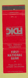 Matchbook Cover - First National Bank Luther OK