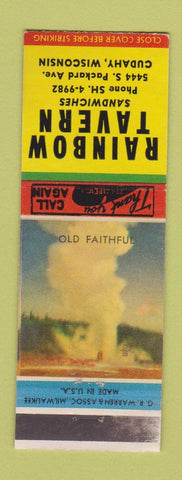 Matchbook Cover - Rainbow Tavern Cudahy WI