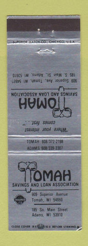 Matchbook Cover - Tomah Savings and Loan WI Adams