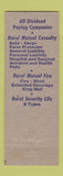 Matchbook Cover - Rural Mutual Insurance Madison WI Ed Hinze Watertown