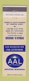 Matchbook Cover - Aid Association for Lutherans Insurance Indianapolis IN