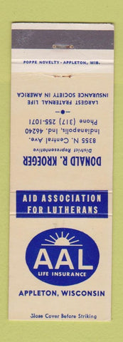 Matchbook Cover - Aid Association for Lutherans Insurance Indianapolis IN