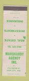 Matchbook Cover - Marquart Insurance Real Estate Sauk City WI WEAR