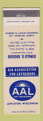 Matchbook Cover - Donald Kroeger Insurance Indianapolis IN
