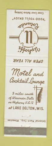 Matchbook Cover - Uphoff's Rotunda Motel Restaurant Lake Delton WI