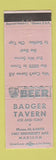 Matchbook Cover - Badger Tavern Madison WI LAVENDER
