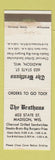 Matchbook Cover - The Brathaus Madison WI WEAR