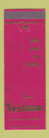 Matchbook Cover - Hotel Marson Clintonville WI