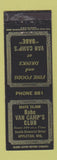 Matchbook Cover - Babe Van Camp's Club Appleton WI WEAR
