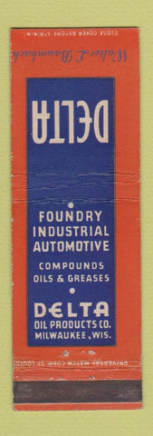 Matchbook Cover - Delta Oil Products Foundry Milwaukee WI