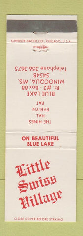 Matchbook Cover - Little Swiss Village Minocqua WI