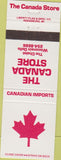 Matchbook Cover - The Canada Store Wisconsin Dells WI