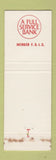 Matchbook Cover - First National Bank Ripon WI