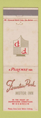 Matchbook Cover - Fountain Park Motor Inn Sheboygan WI WEAR