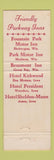 Matchbook Cover - Fountain Park Motor Inn Sheboygan WI WEAR