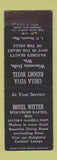 Matchbook Cover - Hotel Witter Wisconsin Rapids WI Dells Chula Vista Resort