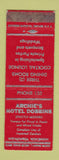 Matchbook Cover - Archie's Hotel Dobbins Weyauwega WI WORN