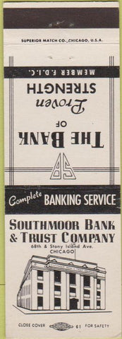 Matchbook Cover - Southmoor Bank Trust Chicago IL