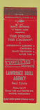 Matchbook Cover - Lawrence Brill Real Estate Racine WI