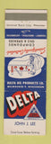 Matchbook Cover - Delta Oil Milwaukee WI