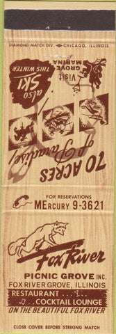 Matchbook Cover - Fox River Grove IL Restaurant