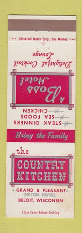 Matchbook Cover - Country Kitchen Boss Hotel Beloit WI