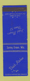 Matchbook Cover - Hotel Meyers low phone # Spring Green WI