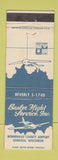 Matchbook Cover - Basler Flight Services Oshkosh WI