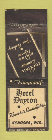 Matchbook Cover - Hotel Dayton Kenosha WI