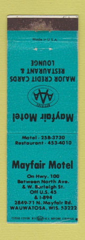 Matchbook Cover - Mayfair Motel Mauwatosa WI
