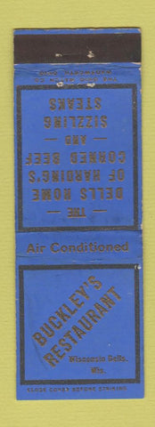 Matchbook Cover - Buckley's Restaurant Wisconsin Dells WI WEAR