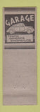 Matchbook Cover - Oak Grove Garage Juneau WI