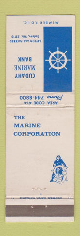 Matchbook Cover - Cudahy Marine Bank WI WEAR