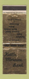 Matchbook Cover - Kettle Moraine Bank Delafield Eagle Genesee Depot WI