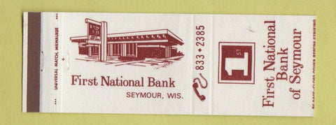 Matchbook Cover - First National Bank Seymour WI