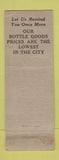 Matchbook Cover - Schmitz Bar Milwaukee WI liquor