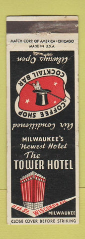 Matchbook Cover - Tower Hotel Milwaukee WI WEAR