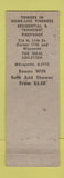 Matchbook Cover - Tower Hotel Milwaukee WI WEAR