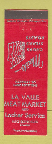 Matchbook Cover - La Valle Meat Market  WI Bologna