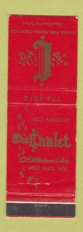 Matchbook Cover - The Chalet West Allis WI