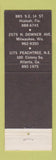 Matchbook Cover - Brothers Two Restaurant Miami Atlanta Milwaukee