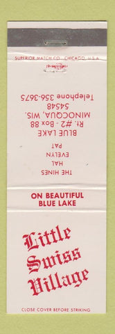 Matchbook Cover - Little Swiss Village Minocqua WI