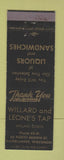 Matchbook Cover - Willard and Leone's Tap Rhinelander WI