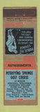 Matchbook Cover - Petrifying Springs Golf Course Kenosha WI ADVANCE