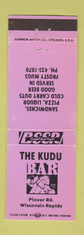 Matchbook Cover - Kudu Bar Wisconsin Rapids WI PINK