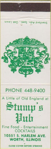 Matchbook Cover - Stump's Pub Worth IL